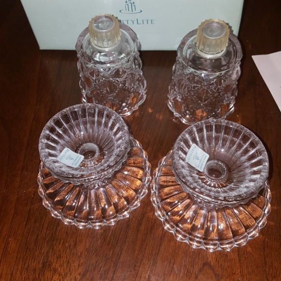 23:01- Vintage PartyLite  Crystal Candle Holders Set - Picture 4 of 8